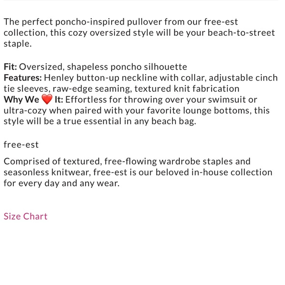 Free People Natalie Pullover Oversized Poncho with Button Details - Picture 4 of 5